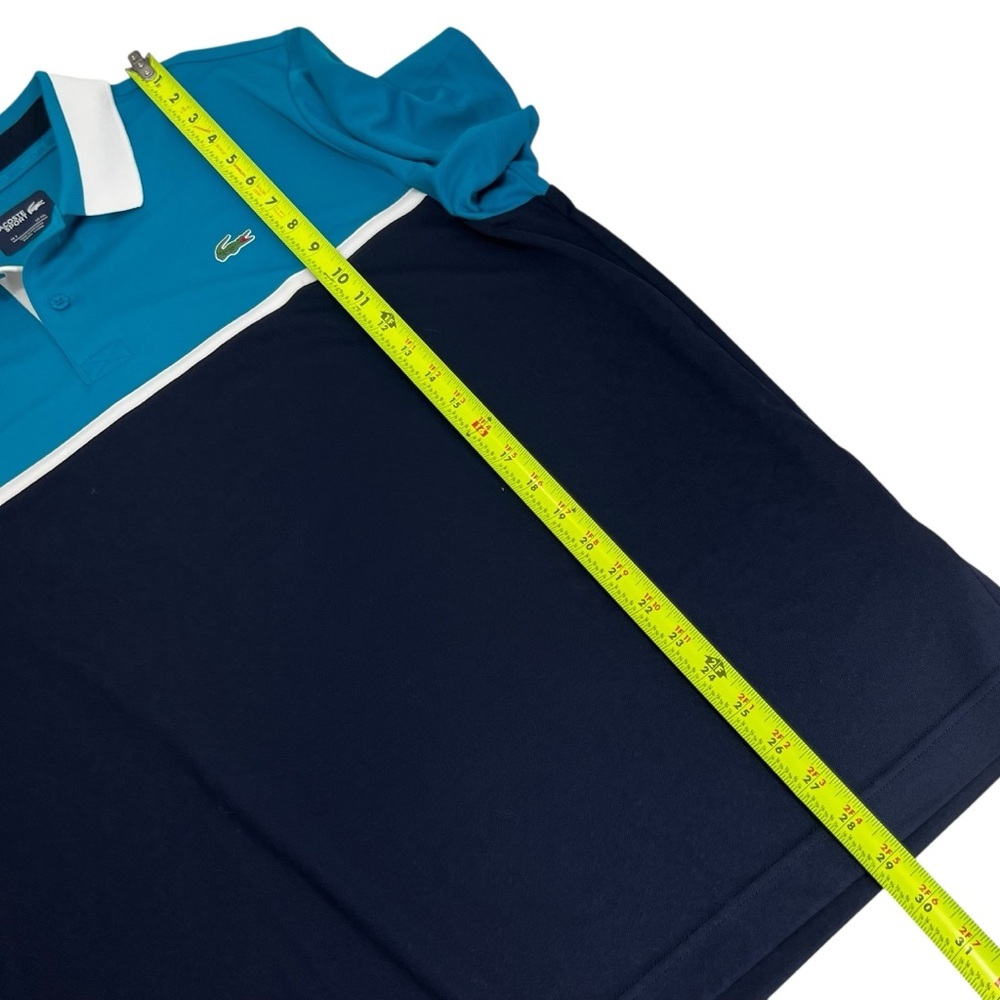 LACOSTE SPORT ULTRA DRY RESISTANT PIQUÉ COLOR-BLOCK POLO SHIRT - Picture 10 of 11